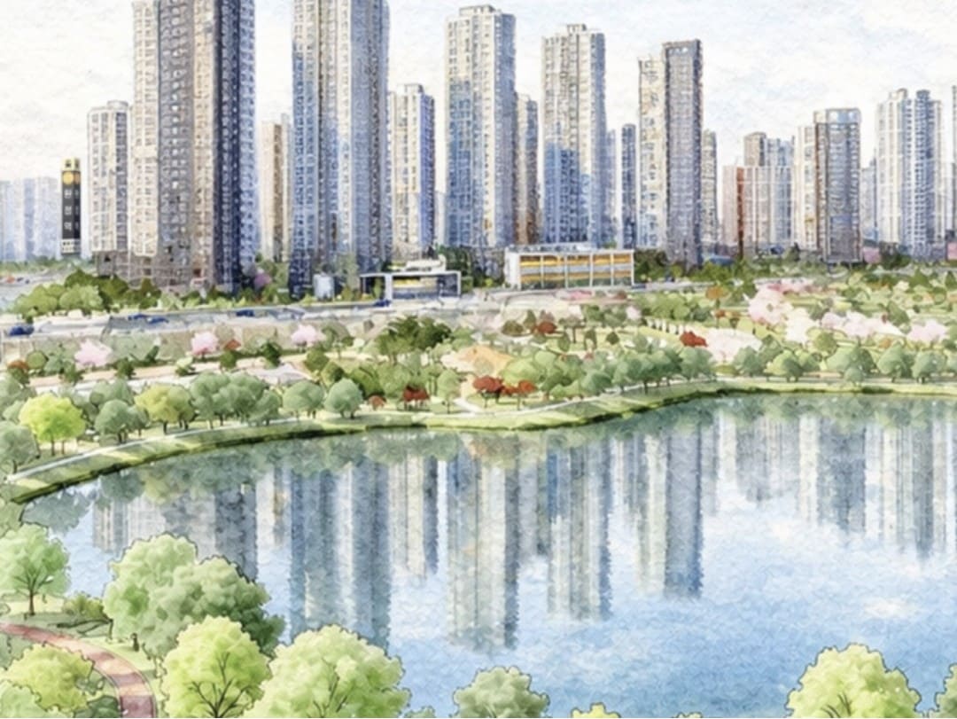 검단 더샵레이크파크 84A 타입 평면도 4베이 판상형 구조 분석